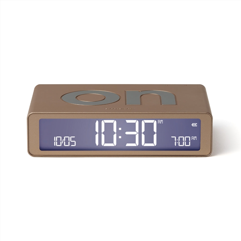 Lexon Flip Classic Reversible Alarm Clock - Gold/Product Detail/Clocks