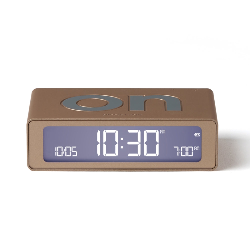 Lexon Flip Mini Reversible Alarm Clock - Gold/Product Detail/Clocks