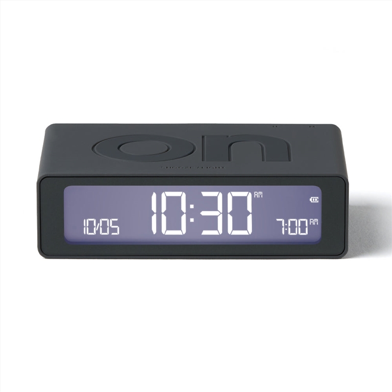 Lexon Flip Mini Reversible Alarm Clock - Grey/Product Detail/Clocks