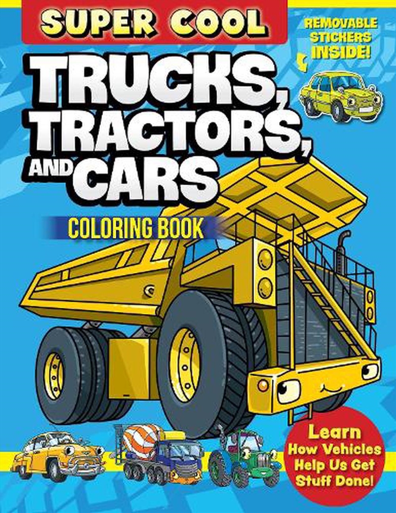 Super Cool Trucks, Tractors, and Cars Coloring Book for Kids/Product Detail/Kids Colouring