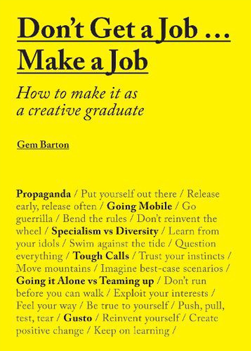 Don'T Get A Job...Make A Job/Product Detail/Self Help & Personal Development