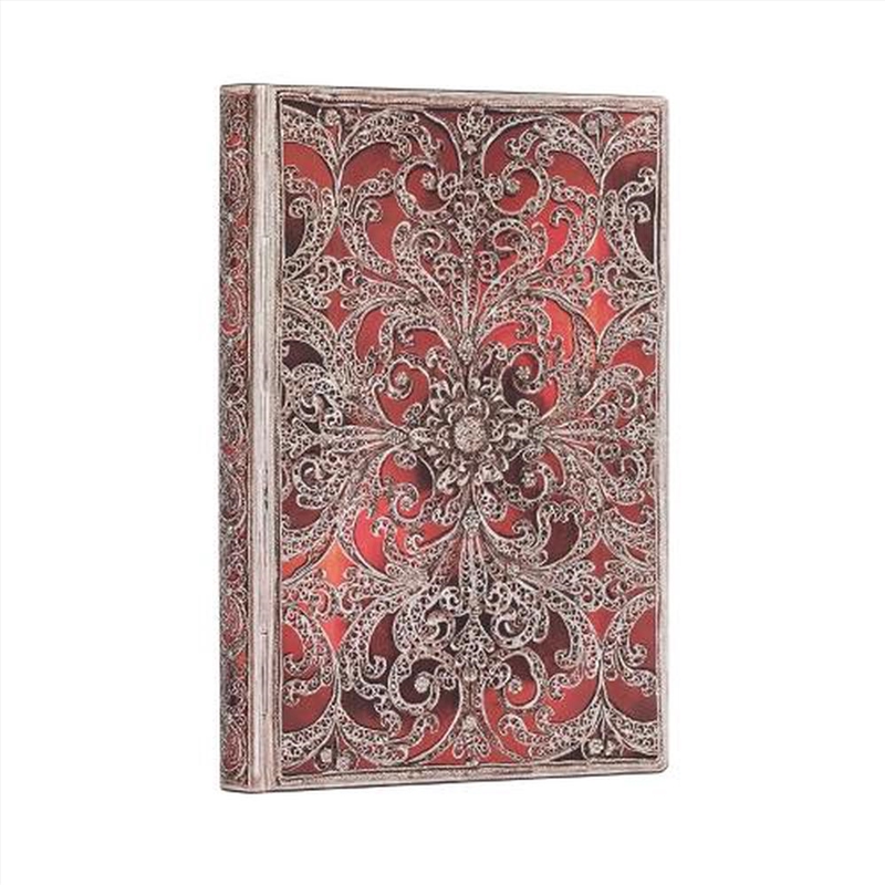 Garnet (Silver Filigree Collection) Midi Unlined Softcover Flexi Journal/Product Detail/Notebooks & Journals