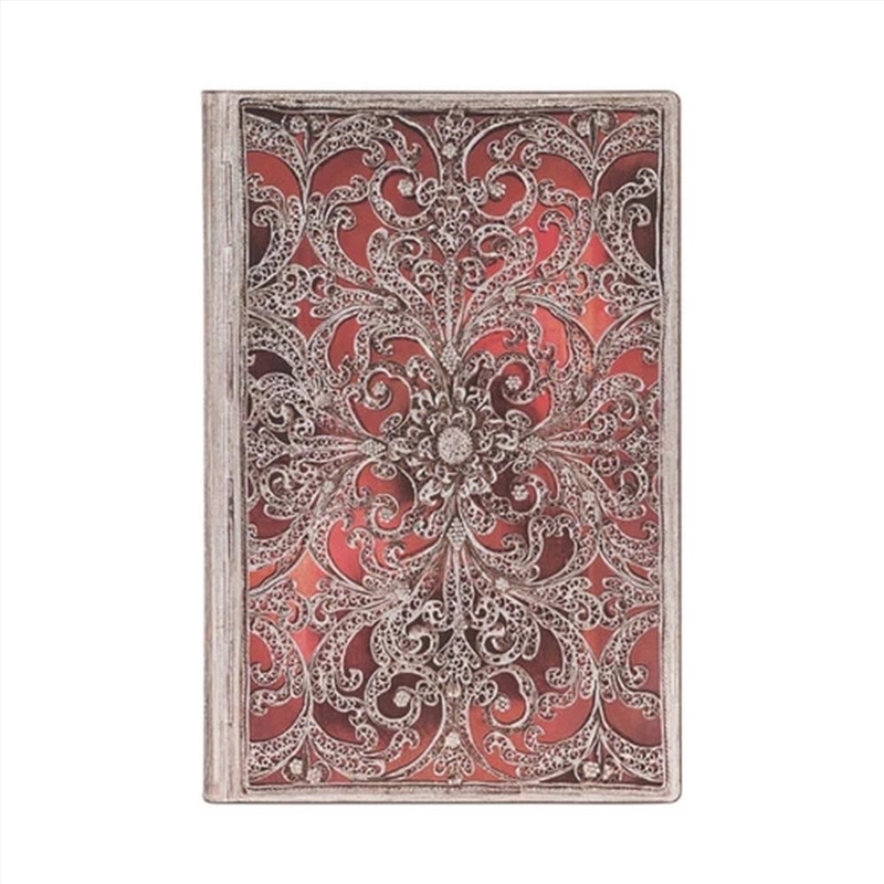 Garnet (Silver Filigree Collection) Mini Lined Softcover Flexi Journal/Product Detail/Notebooks & Journals