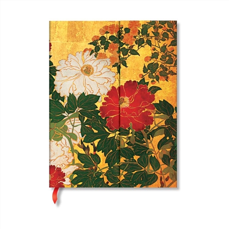 Natsu (Rinpa Florals) Ultra Unlined Hardback Journal (Wrap Closure)/Product Detail/Notebooks & Journals