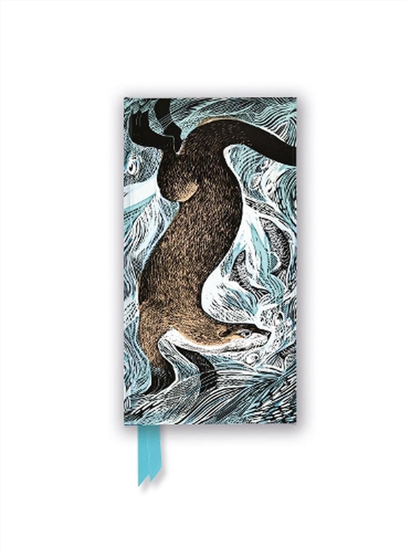 Foiled Slimline Journal #05: Angela Harding, Fishing Otter/Product Detail/Notebooks & Journals