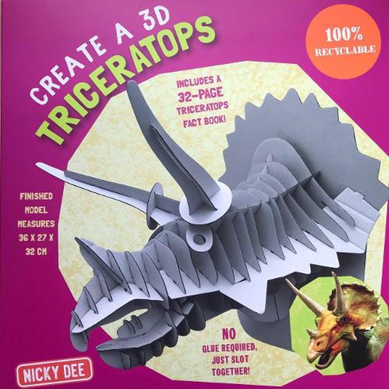 Create a 3D Triceratops/Product Detail/Kids Activity Books