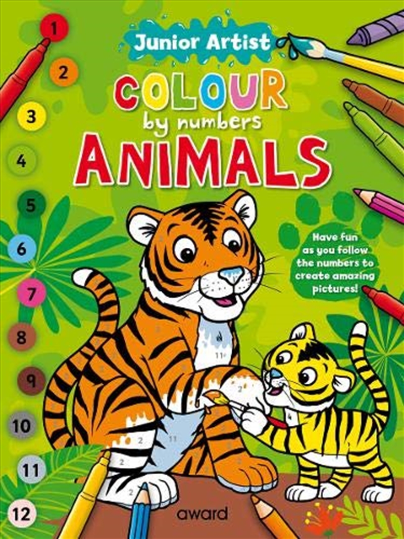 Junior Artist Colour By Numbers: Animals/Product Detail/Kids Activity Books