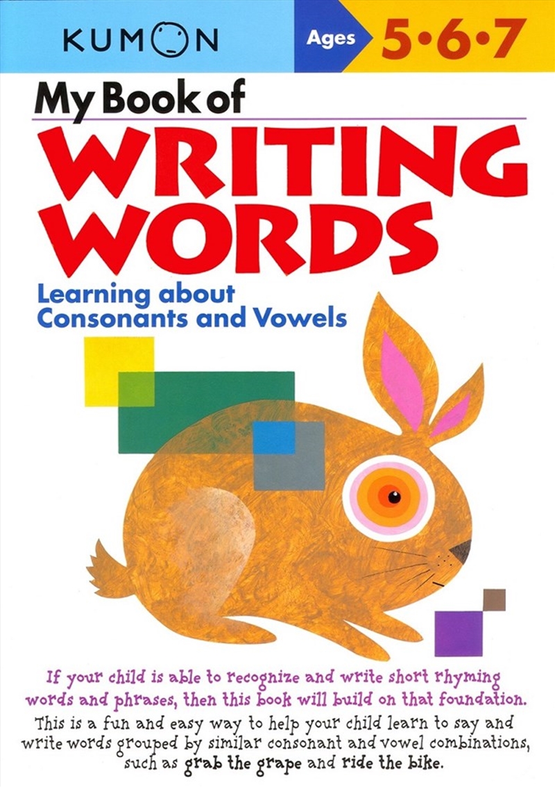 My Book of Writing Words: Consonants andVowels/Product Detail/Children