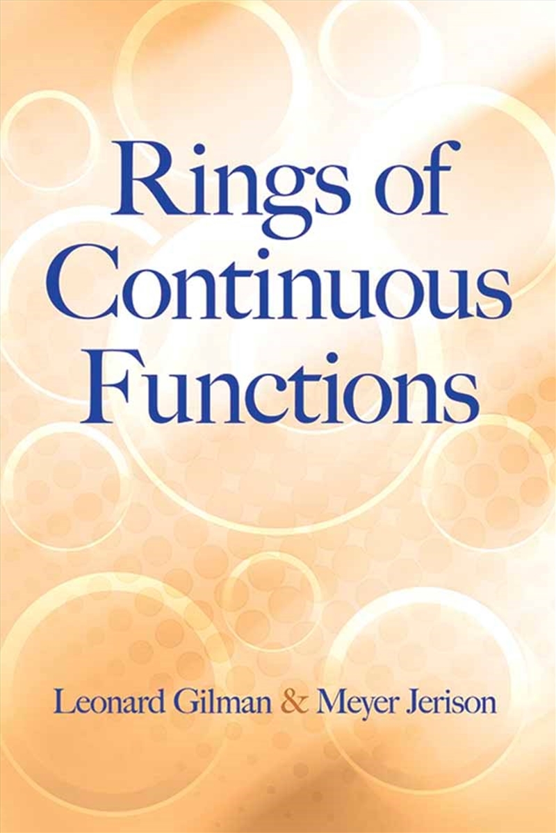 Rings of Continuous Functions/Product Detail/Maths