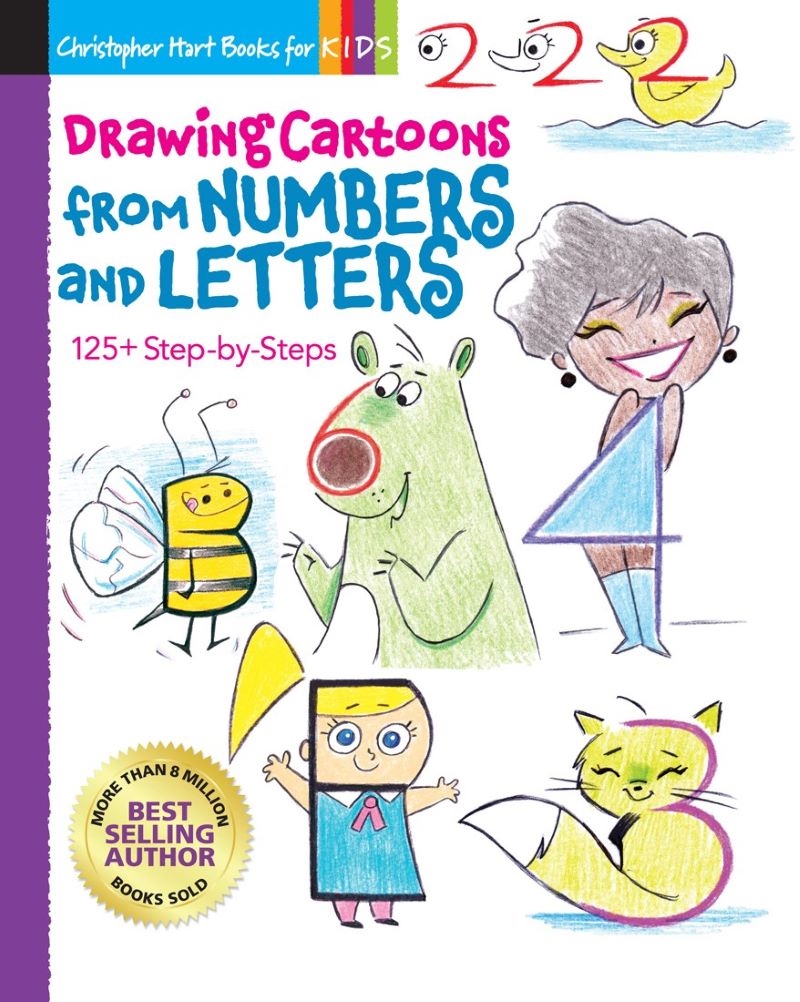 Drawing Cartoons from Numbers & Letters: 125+ Step-by-Steps/Product Detail/Kids Activity Books