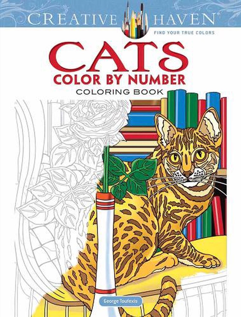 Creative Haven Cats Color by Number Coloring Book/Product Detail/Kids Colouring