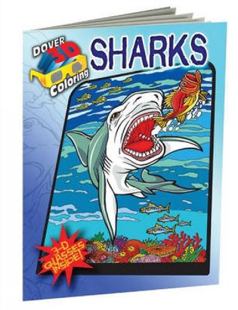 3-D Coloring Book - Sharks/Product Detail/Kids Colouring