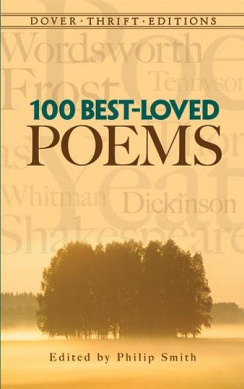 100 Best Loved Poems - Shakespeare, Poe, Tennyson, Whitman, Dickinson, Wordsworth, Yeats, Frost and/Product Detail/Reading