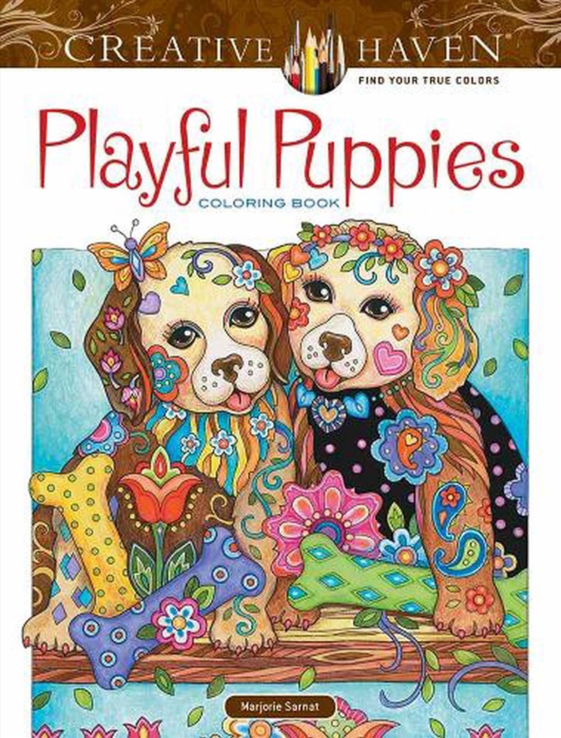 Creative Haven Playful Puppies Coloring Book/Product Detail/Kids Colouring