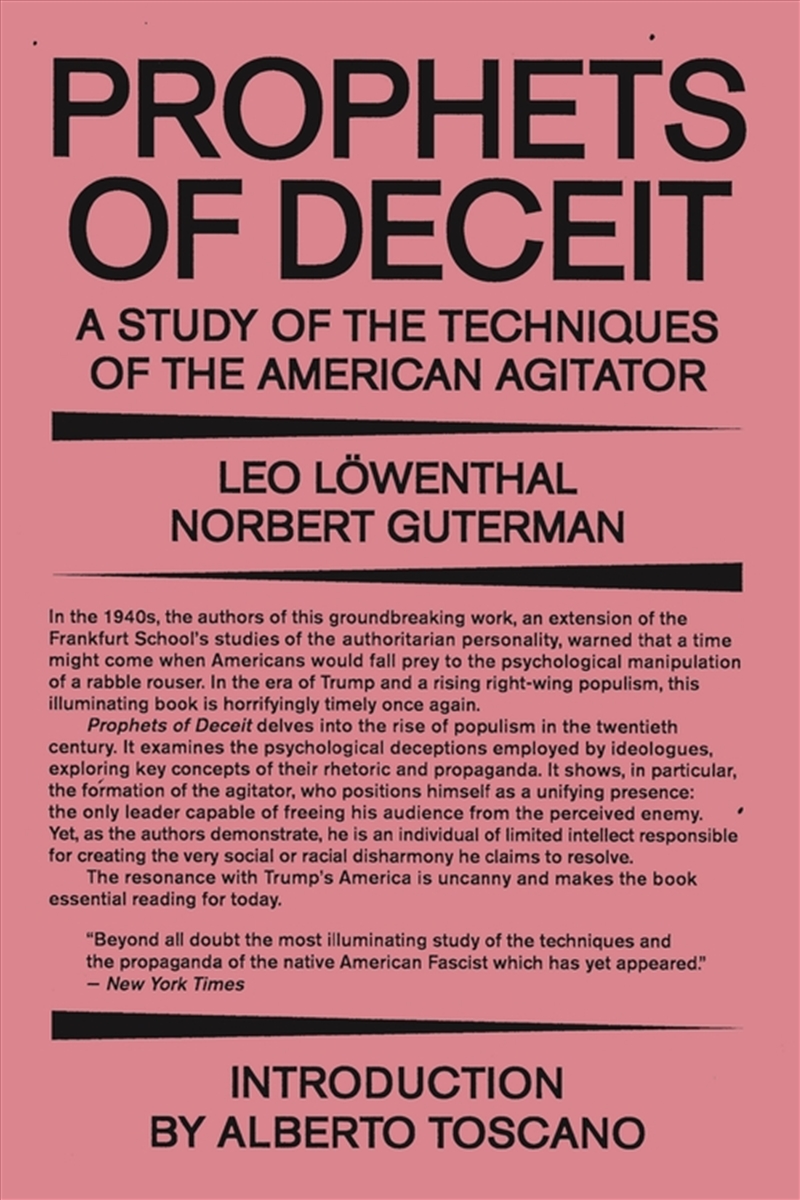 False Prophets: A Study Of The Techniques Of The American Agitator/Product Detail/Politics & Government