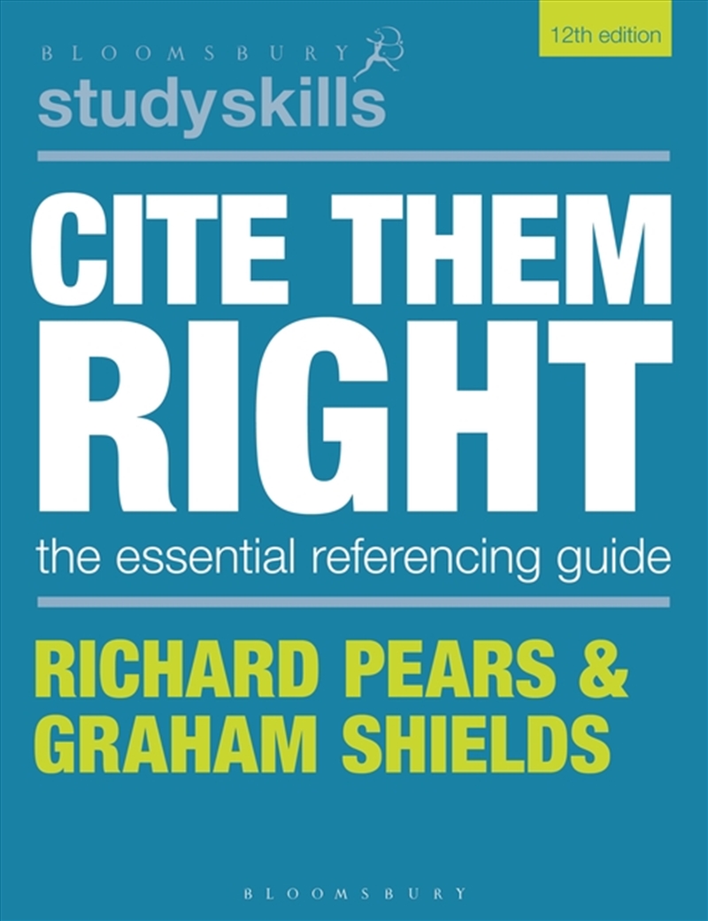Cite Them Right/Product Detail/Education & Textbooks