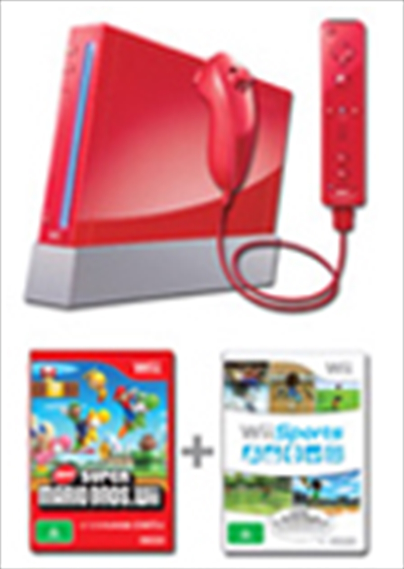 Wii Red + New Super Mario Bros/Product Detail/Consoles & Accessories
