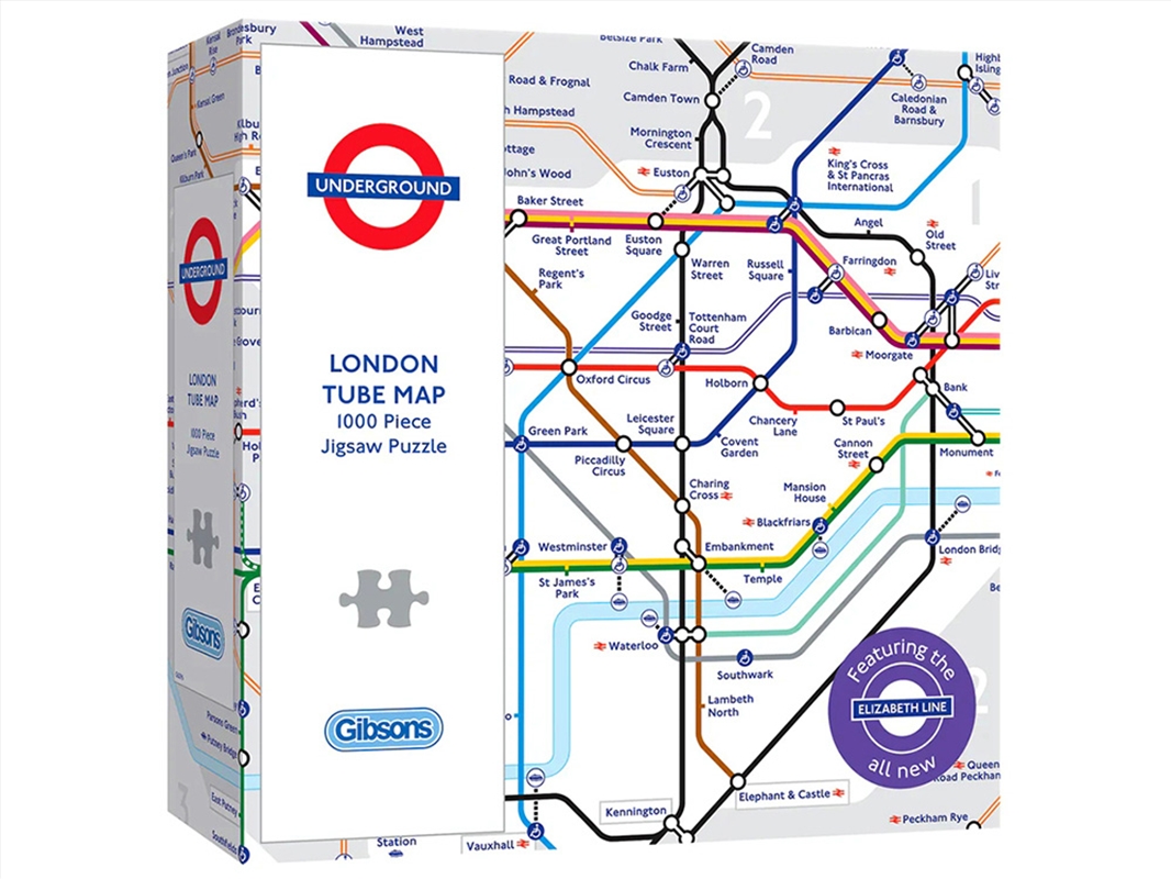 Gibsons TFL London Underground Map 1000 Piece Jigsaw Puzzle/Product Detail/Jigsaw Puzzles