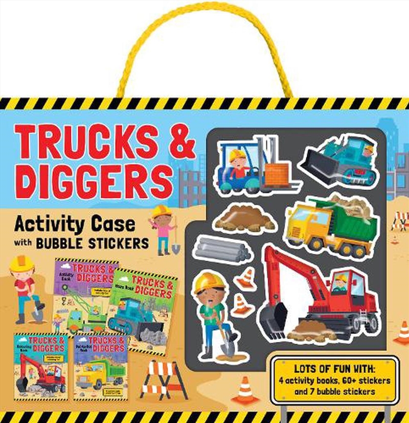 Bubble Sticker Activity Case - Trucks & Diggers/Product Detail/Kids Activity Books