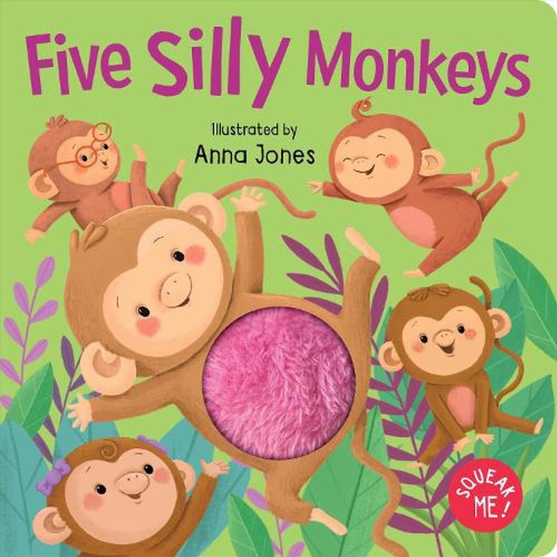 Squeaky Plush Board Book - Five Silly Monkeys/Product Detail/Early Childhood Fiction Books
