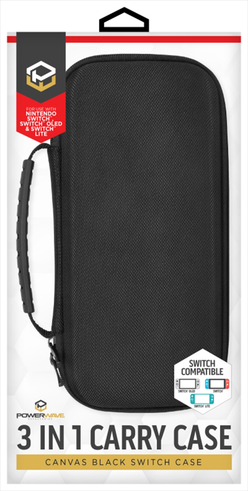 Powerwave Switch 3 in 1 Carry Case - Canvas Black/Product Detail/Consoles & Accessories