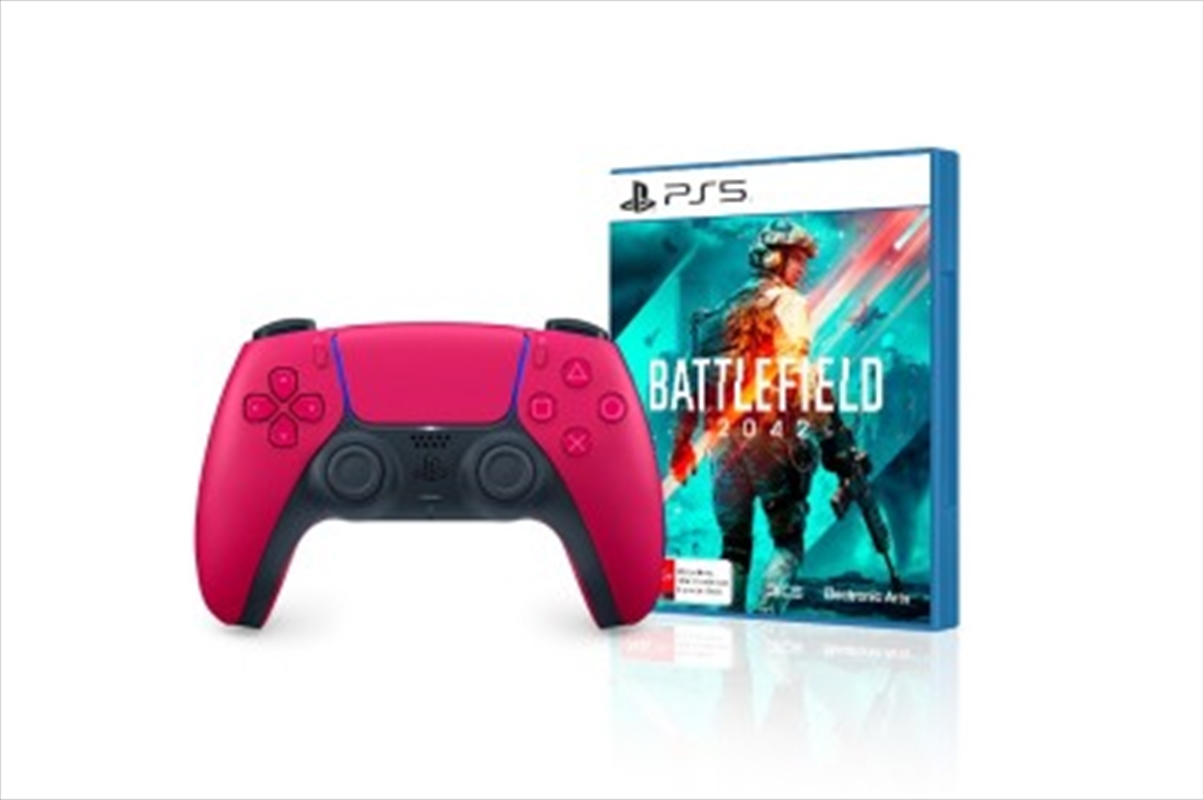 PlayStation 5 DualSense Controller Cosmic Red and Battlefield 2042 Bundle/Product Detail/Consoles & Accessories