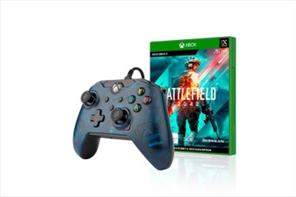 PDP Xbox Series X Wired Controller Blue and Battlefield 2042 Bundle/Product Detail/Consoles & Accessories