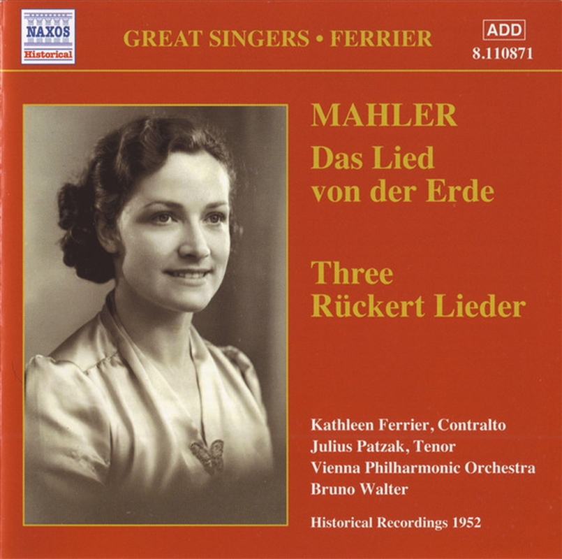 Mahler: Das Lied von der Erde, Three Ruckert Lieder/Product Detail/Classical