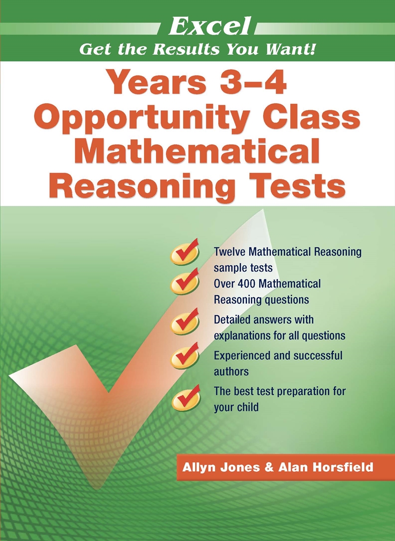 Excel Opportunity Class Mathematical Reasoning Tests Years 3–4 (Updated Edition)/Product Detail/Maths