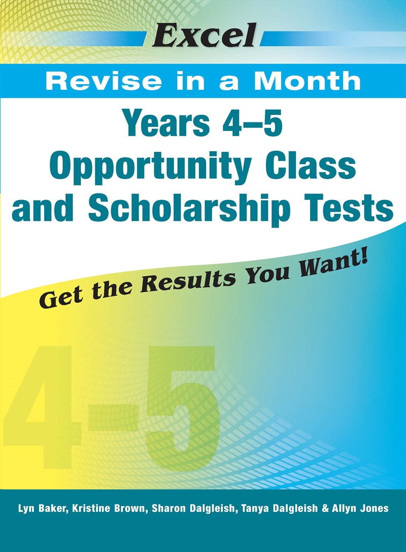 Excel Revise In A Month Opportunity Class And Scholarship Tests Years 4–5 (Updated Edition)/Product Detail/Reading