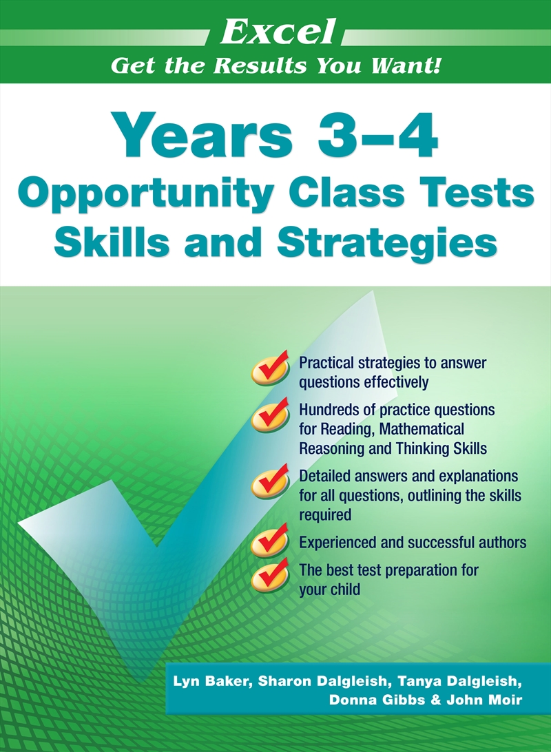 Excel Opportunity Class Tests Skills And Strategies Years 3–4 (Updated Edition)/Product Detail/Reading
