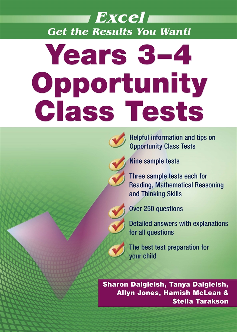 Excel Opportunity Class Tests Years 3–4 (Updated Edition)/Product Detail/Reading