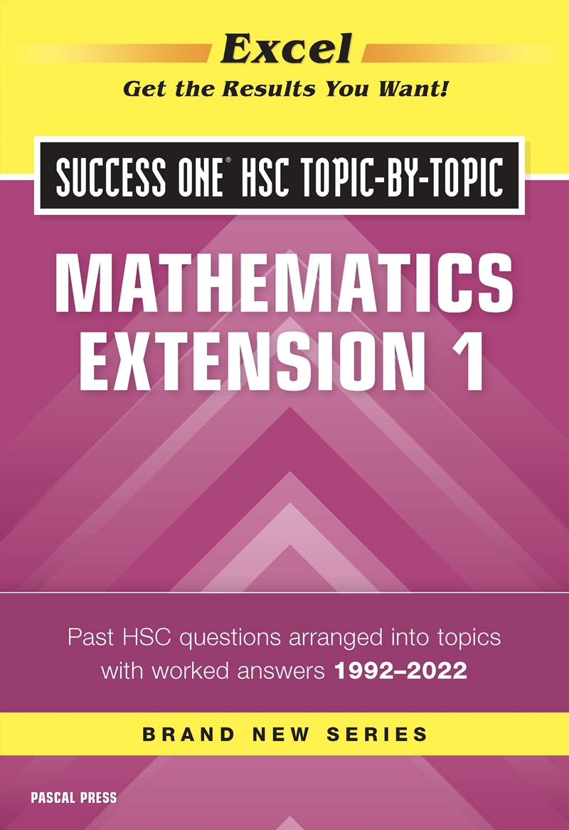 Excel Success One Hsc Mathematics Extension 1 Topic-By-Topic 2022 Edition/Product Detail/Maths