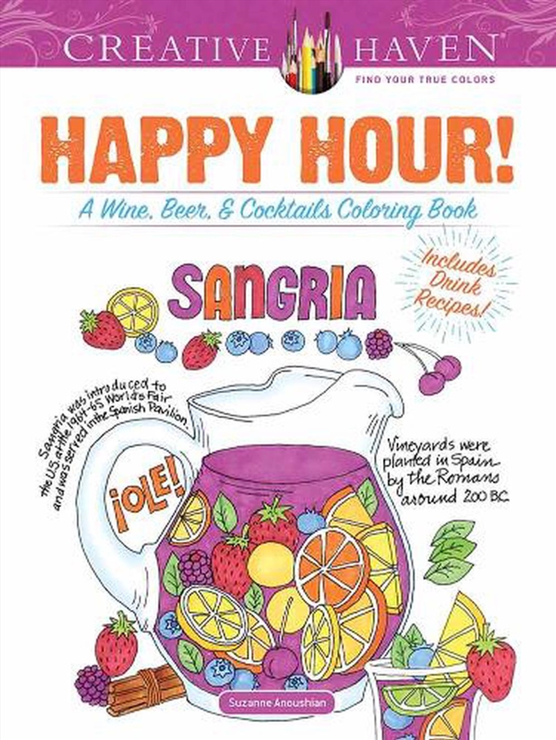 Creative Haven Happy Hour!  - A Wine, Beer, And Cocktails Coloring Book/Product Detail/Crafts & Handiwork