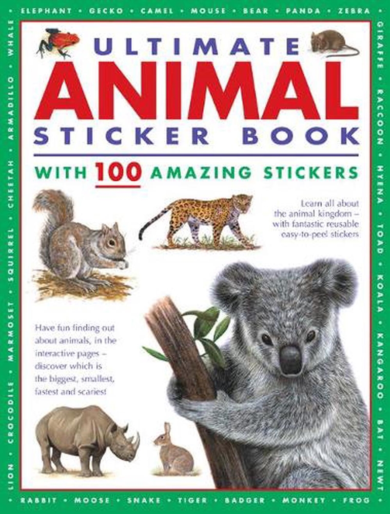 Ultimate Animal Sticker Book With 100 Amazing Stickers  - Learn All About The Animal Kingdom – With/Product Detail/Kids Activity Books