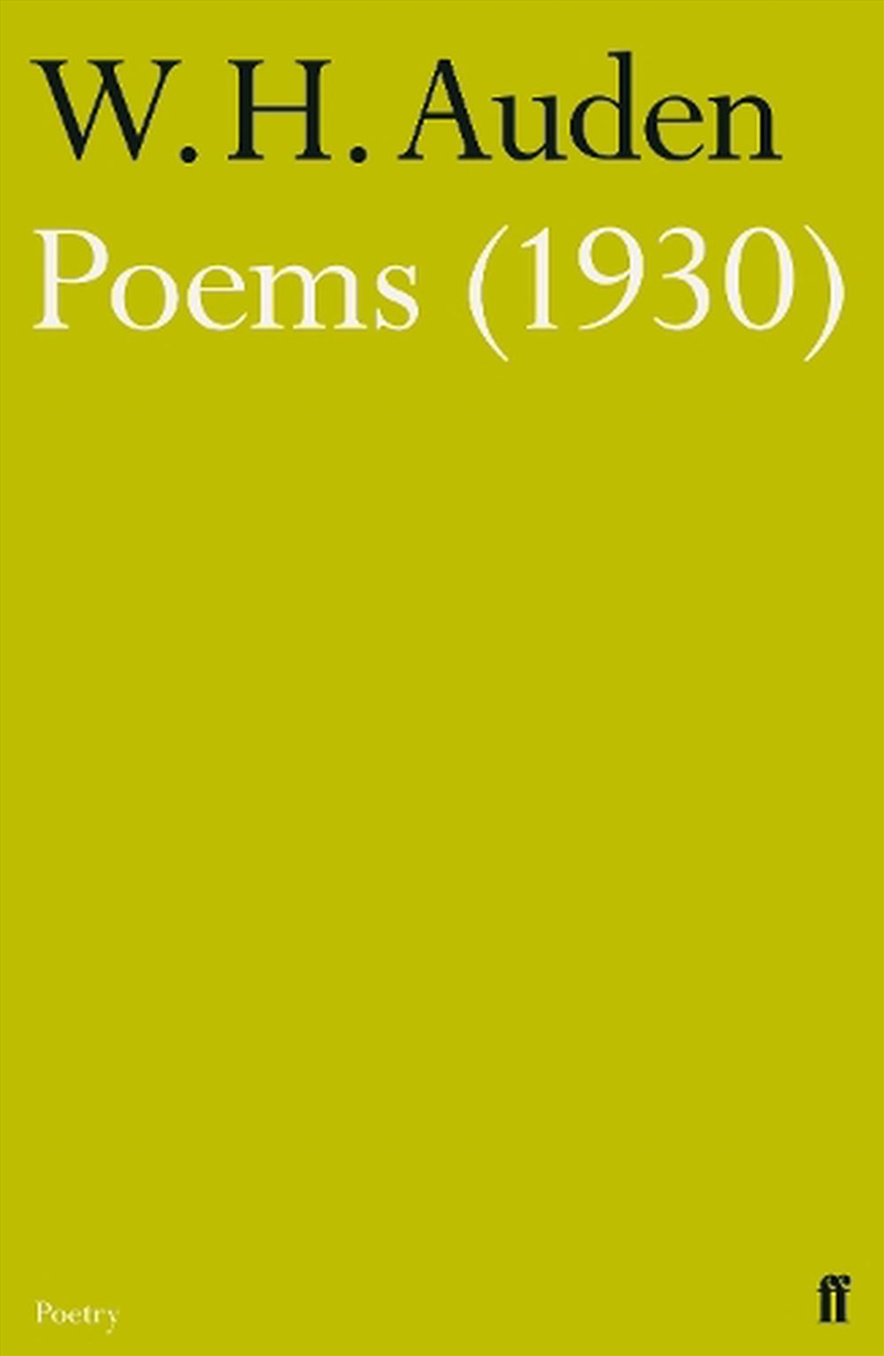 Poems (1930)/Product Detail/Poetry