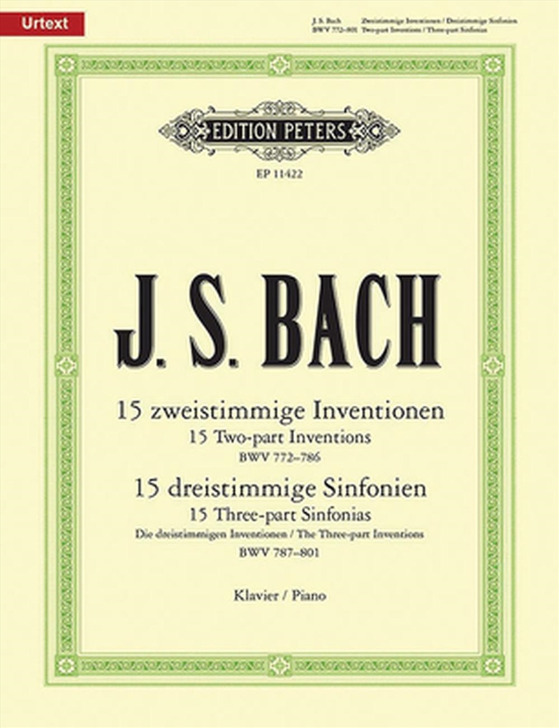Inventions And Sinfonias Bwv 772-801 For Piano/Product Detail/Arts & Entertainment