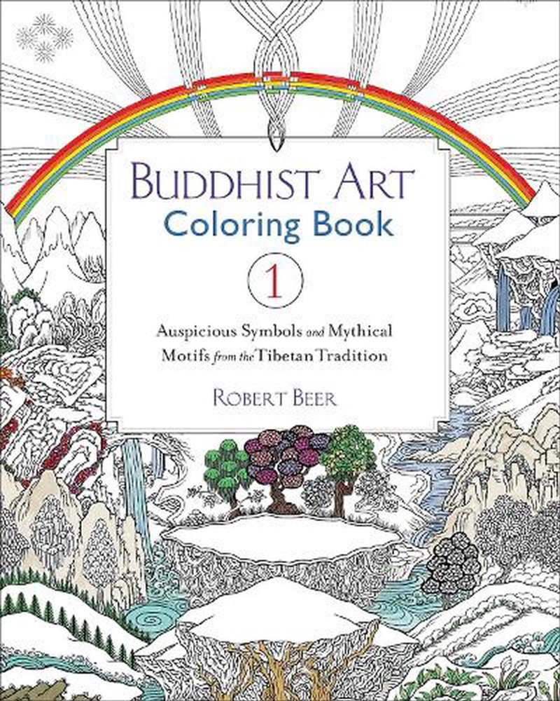 Buddhist Art Coloring Book 1 : Auspicious Symbols And Mythical Motifs From The Tibetan Tradition/Product Detail/Crafts & Handiwork