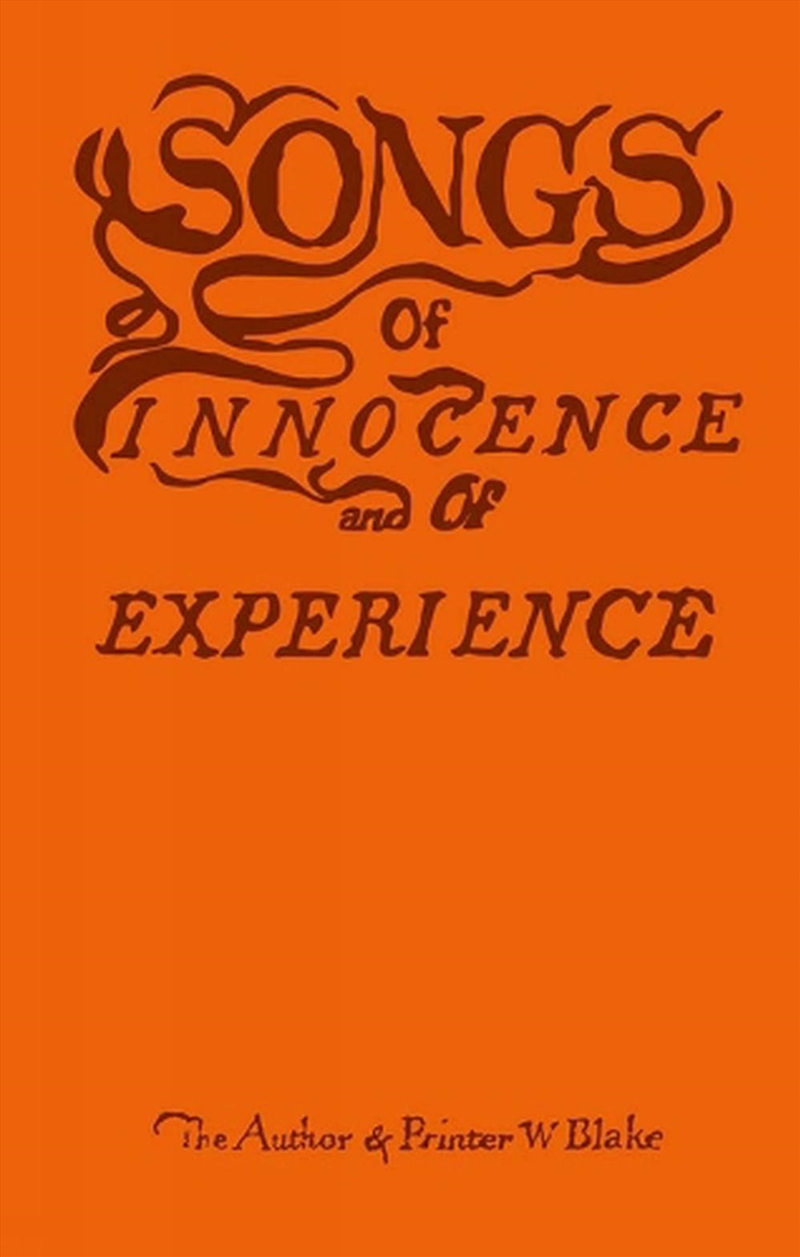 Songs Of Innocence And Of Experience/Product Detail/Poetry