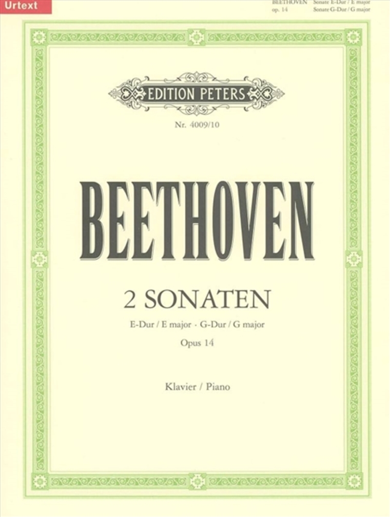 2 Sonatas For Piano : No. 9 E Major Op. 14; No. 10 G Major Op. 14/Product Detail/Arts & Entertainment