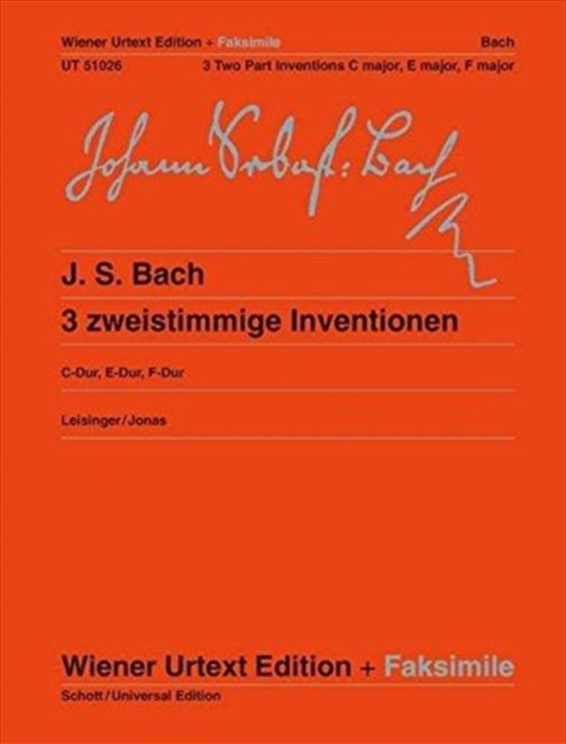 3 Two Part Inventions Bwv 772, 777, 779/Product Detail/Arts & Entertainment