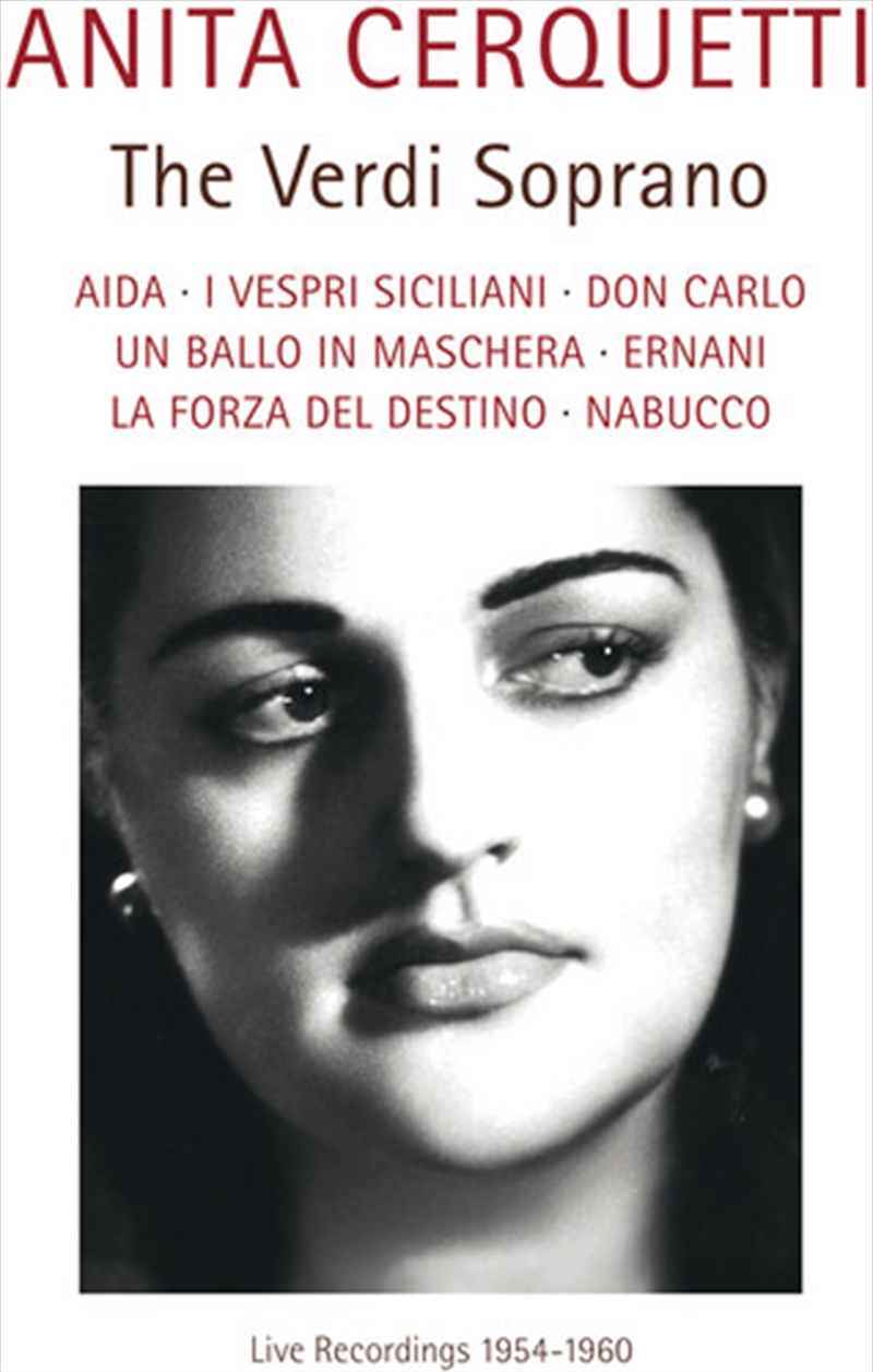 Verdi Soprano (Live Recordings 1954 - 1960)/Product Detail/Classical