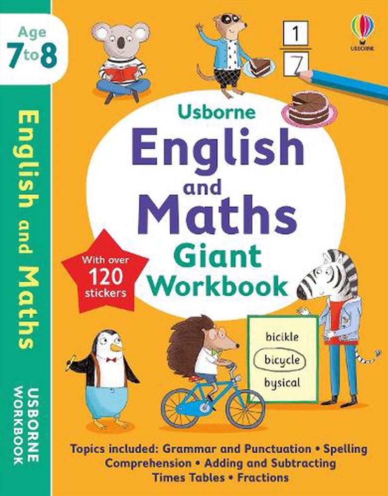Usborne English And Maths Giant Workbook 7-8/Product Detail/Children