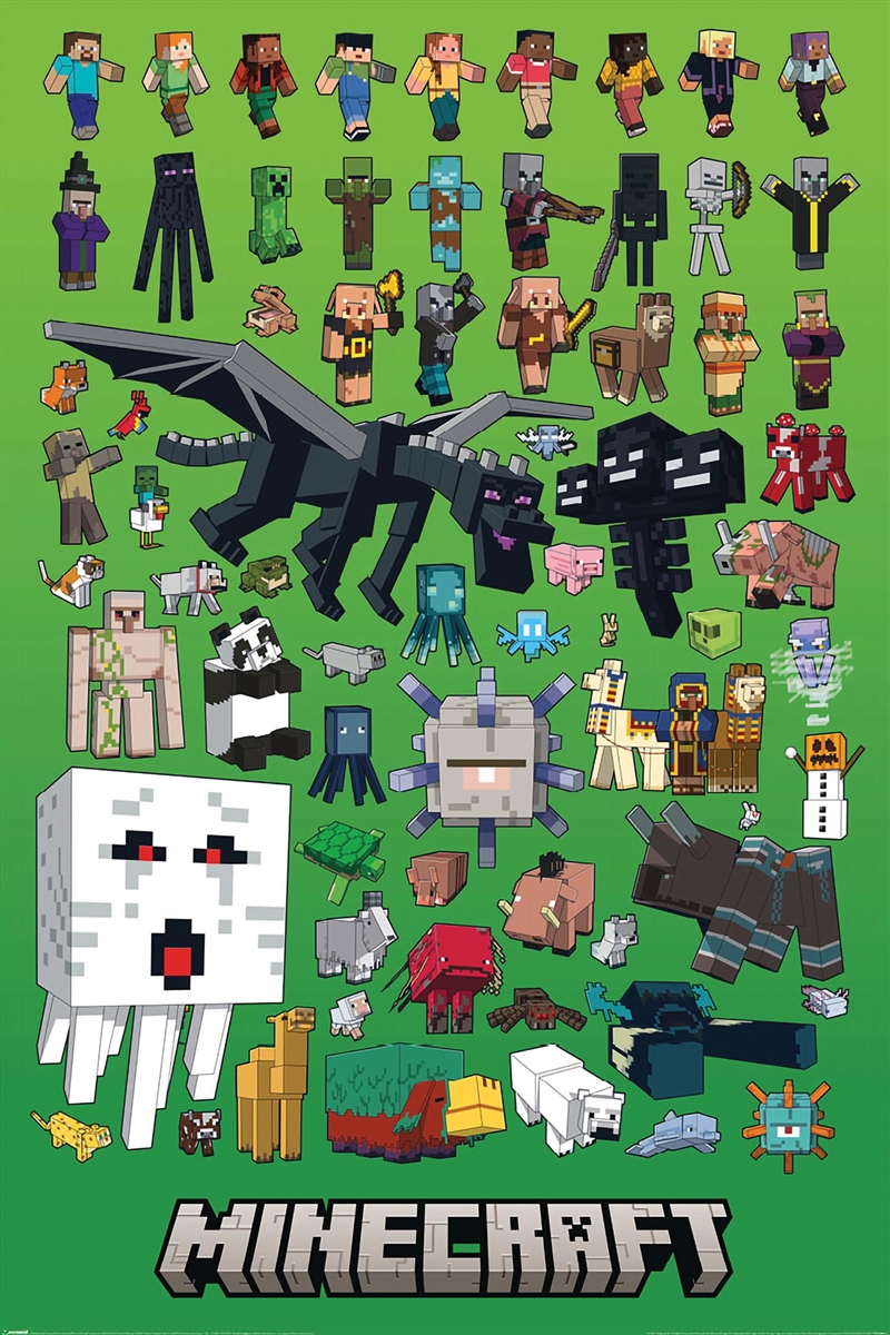 Minecraft - Characters Montage - Reg Poster/Product Detail/Posters & Prints