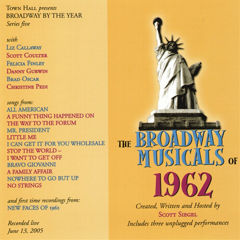Broadway Musicals Of 1962 - With Liz Callaway-Brad Oscar/Product Detail/Specialist