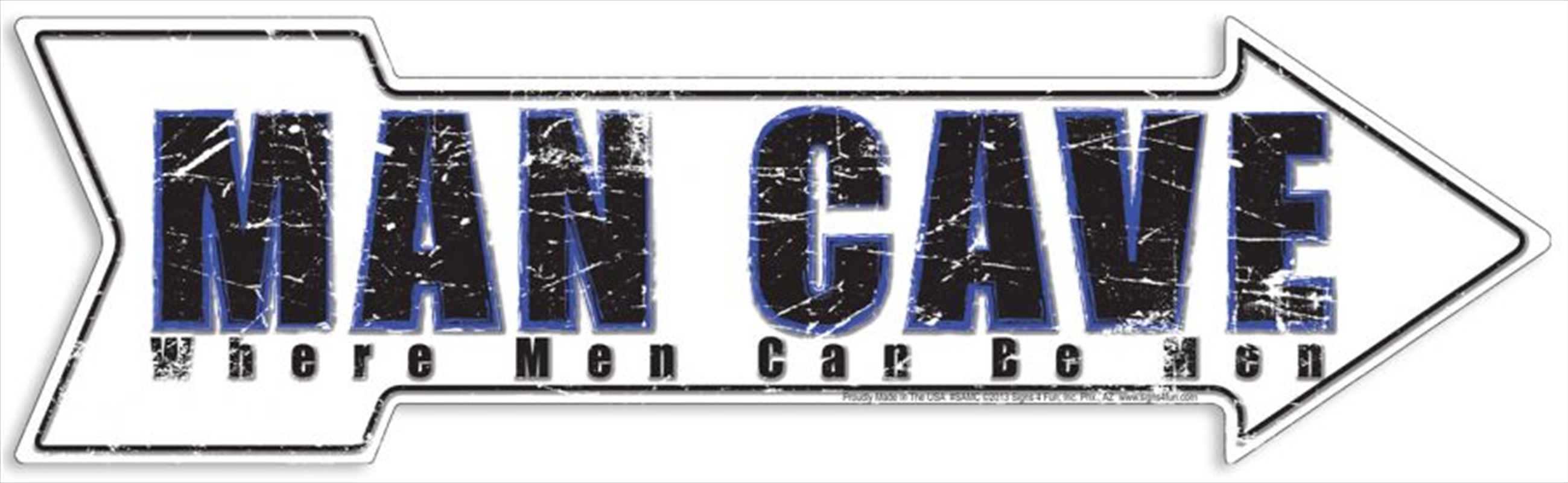 Man Cave Arrow Sign embossed aluminium/Product Detail/Posters & Prints