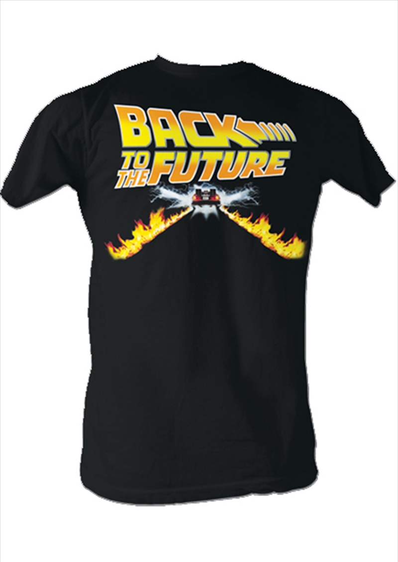 Flaming Delorean Male T-Sh Med/Product Detail/Shirts