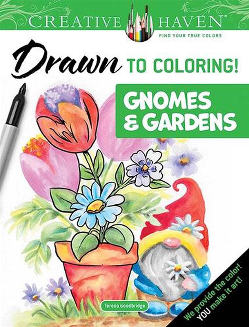 Creative Haven Drawn To Coloring: Gnomes & Gardens/Product Detail/Crafts & Handiwork