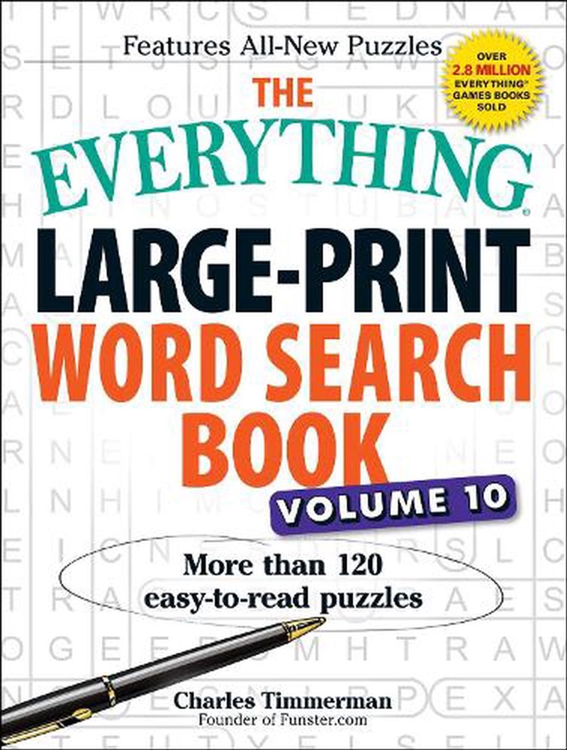 Everything Large-Print Word Search Book, Volume 10/Product Detail/Adults Activity Books