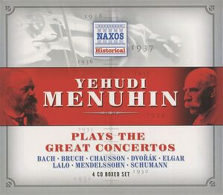 Yehudi Menuhin Plays The Great Concertos/Product Detail/Instrumental